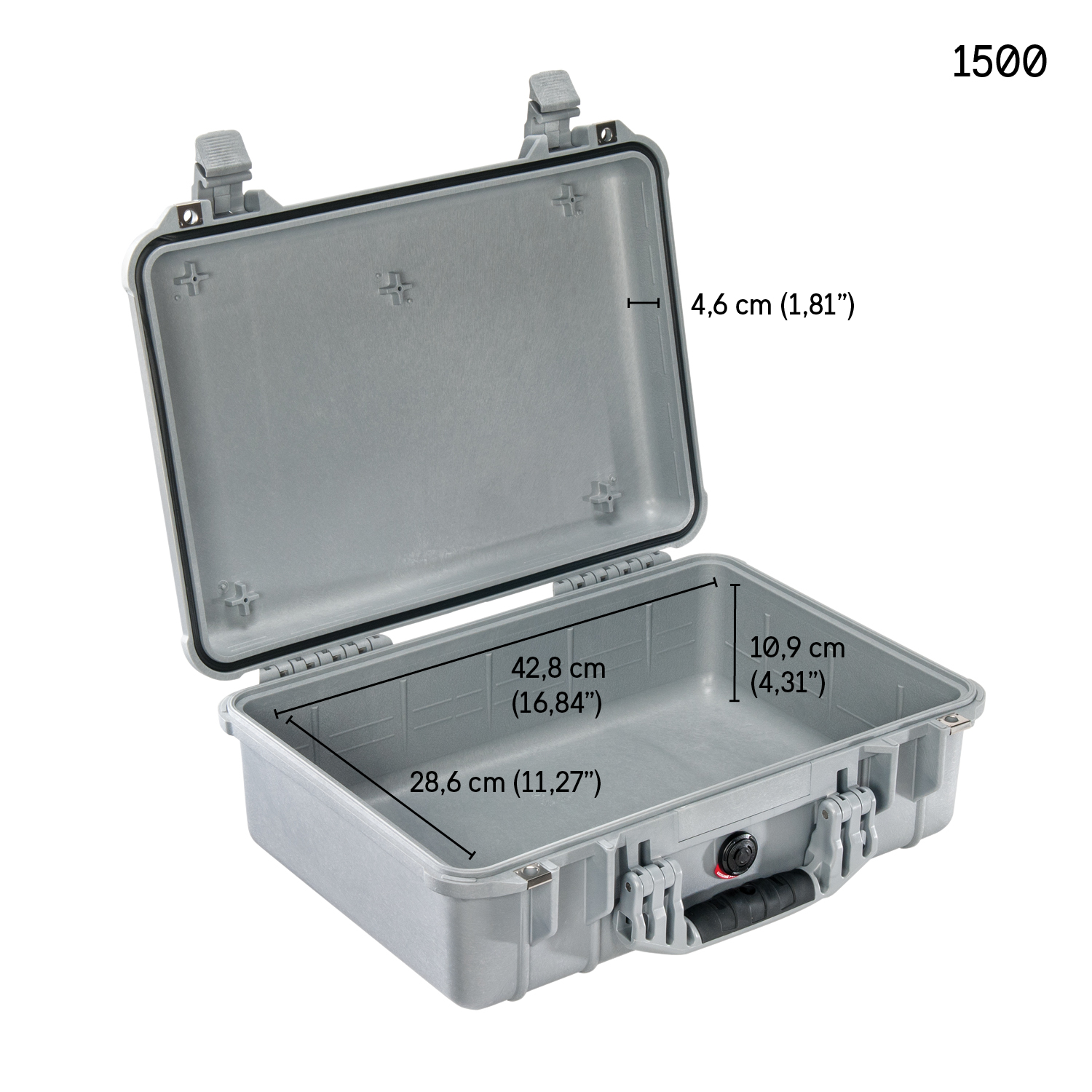 PELI™ Case 1500, silber NF – Bild 2